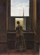 Caspar David Friedrich Woman at a Window oil painting